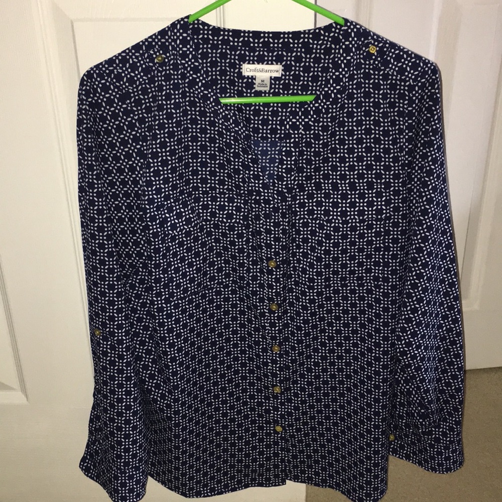 Blue & White Blouse